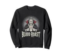 Vampire Drinking Hot Coffee with Blood Mug Sweatshirt