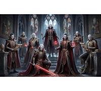 Vampire Family 1000 Piece Jigsaw Puzzle,Adults & Kids 14+,Gift Idea,Stress Relief Gothic,Impossible Challenge,Home Wall Decor,Premium Cardboard,Educational Toy 70x50cm