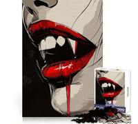 Vampire Fangs 1000 Adult Pieces Jigsaw Puzzle Boost Memory Time Well Spent Quality Cut (50x75cm)