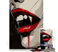 Vampire Fangs 1000 Piece Jigsaw Puzzle Thought Challenge Cozy Relaxation Cut Precisely (38x26cm)