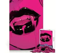 Vampire Fangs And Blood Jigsaw Puzzles 1000 Piece for Adults Sharp Mind Easy Enjoyment Firm Fit Festive Present (38x26cm)