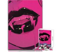 Vampire Fangs And Blood Jigsaws 1000 Pieces for Teenagers Educational Play for Skill Growth for Special Moments Size 50x75cm