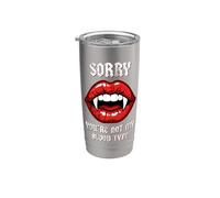 Vampire Fangs Emo Halloween Sorry You're Not My Blood Type Stainless Steel Insulated Tumbler