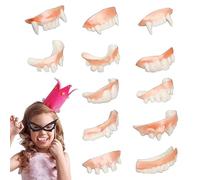 Vampire Fangs for Adults - Halloween Fangs | Scary Realistic Dentures for Halloween Props Masquerade Birthday Costume Party Kids