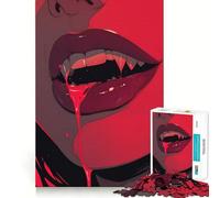 Vampire Fangs Jigsaw Puzzle 1000 Recall Fun Play Advanced Laser Cutting Tech Holiday Indoor Entertainment Toy (50x75cm)