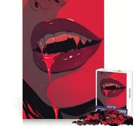 Vampire Fangs Jigsaw Puzzles 1000 Pieces for Teenagers Sharp Recall Restful Pleasure Uniform Cut Ideal Xmas Gift (38x52cm)
