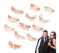 Vampire Fangs - Realistic Vampire Dentures Set, Comfortable Secure Fit | Quick Apply with Authentic Detail for Costume Party Halloween Cosplay Prank Festival Theme Events Adults Kids