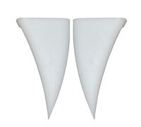 Vampire Fangs Teeths - 2X Car Teeth Halloween Decoration, White Devil Horns | Halloweens Cars Fang Accessories, Bright Devils Horn Decorations For Auto Truck SUV Use Seasonal Party Costume