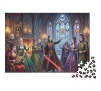 Vampire Feast 1000 Piece Jigsaw Puzzle,Educational Toy,Adults & Kids 14+,Great Gifts,Impossible Challenge,Home Wall Decor,Premium Cardboard,Stress Relief 52x38cm