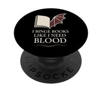 Vampire Fiction Bookish Romantic Fang Reader Literary Dark PopSockets Adhesive PopGrip