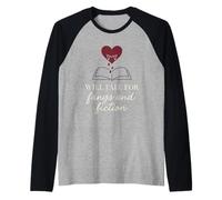 Vampire Fiction Bookish Romantic Fang Reader Literary Dark Raglan Baseball Tee