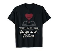Vampire Fiction Bookish Romantic Fang Reader Literary Dark T-Shirt