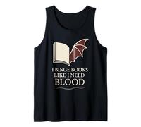 Vampire Fiction Bookish Romantic Fang Reader Literary Dark Tank Top