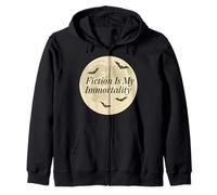 Vampire Fiction Bookish Romantic Fang Reader Literary Dark Zip Hoodie