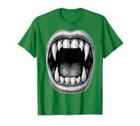 Vampire Girl Teeth Halloween Horror Wolf Monster Costume T-Shirt