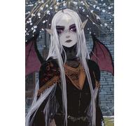 Vampire Girl Velvet Grid Journal 2. - A4 0.5 cm (0.196 inch) Diced Paper, 120 Pages: Dark Fantasy Graph Paper Notebook for Gothic Aesthetic Lovers, Writers, RPG Fans, and Creative Souls