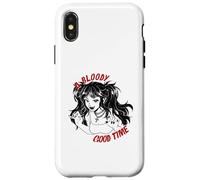 Vampire Goth Girl Retro Horror Manga Bloody Bites Dark Case for iPhone X/XS