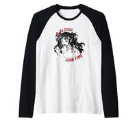 Vampire Goth Girl Retro Horror Manga Bloody Bites Dark Raglan Baseball Tee