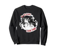 Vampire Goth Girl Retro Horror Manga Bloody Bites Dark Sweatshirt