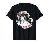 Vampire Goth Girl Retro Horror Manga Bloody Bites Dark T-Shirt