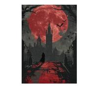 Vampire Gothic City Spooky Distinctive Jigsaw Puzzle for Adults, 300 PCS