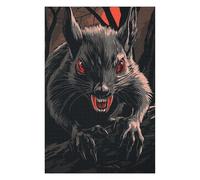Vampire Gothic Squirrel Wooden Picture Puzzle for Adults, 1000 PCS