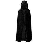Vampire Hooded Cape, Adult, Unisex Cape with Hood, Wizard Cape with Mysterious Design, Gothic Gown Medieval Fancy Dress Uniform for Halloween Party Fancy Dress