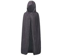 Vampire Hooded Cape, Adult, Unisex Cape with Hood, Wizard Cape with Mysterious Design, Gothic Gown Medieval Fancy Dress Uniform for Halloween Party Fancy Dress