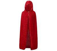 Vampire Hooded Cape, Adult, Unisex Cape with Hood, Wizard Cape with Mysterious Design, Gothic Gown Medieval Fancy Dress Uniform for Halloween Party Fancy Dress