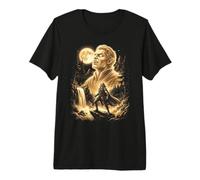 Vampire Howling at the Moon Meme Halloween Costume Premium T-Shirt