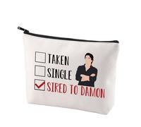 Vampire Inspired Gift Vampire Fans Gift Taken Single Sired to Damon Makeup Bag for Women Girls Team Damon Gift (Sired to Damon Bag)