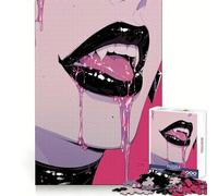 Vampire Lips 1000 Adult Pieces Jigsaw Puzzle Boost Memory Time Well Spent Quality Cut (38x26cm)