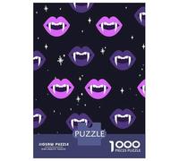 Vampire Lips 1000 Piece Jigsaw Puzzle Paper for Adults Night Sky Jigsaw Puzzle for Family Home Decoration Gift 70x50cm/1000pcs