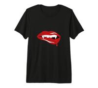 Vampire Lips Halloween Bloody Biting Fangs T-Shirt Costume Premium T-Shirt