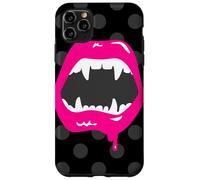 vampire lips monster fanged creature pink fangs horror scary Case for iPhone 11 Pro Max