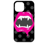 vampire lips monster fanged creature pink fangs horror scary Case for iPhone 12 Pro Max