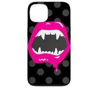 vampire lips monster fanged creature pink fangs horror scary Case for iPhone 13