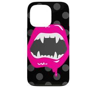 vampire lips monster fanged creature pink fangs horror scary Case for iPhone 13 Pro