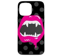vampire lips monster fanged creature pink fangs horror scary Case for iPhone 13 Pro Max