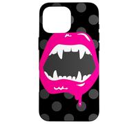 vampire lips monster fanged creature pink fangs horror scary Case for iPhone 16 Pro Max