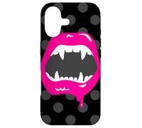 vampire lips monster fanged creature pink fangs horror scary Case for iPhone 17