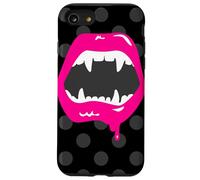 vampire lips monster fanged creature pink fangs horror scary Case for iPhone SE (2020) / 7/8