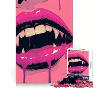 Vampire Lips Puzzles for Adults 1000 Piece Cognitive Boost Leisure Activity Nice Gift (38x26cm)