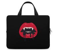 Vampire Lips Slim Laptop Sleeve for Men Women Large Capacity Portable Tote Bag for Office Travel