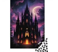 Vampire Manor Jigsaw Puzzle 1000 Pieces Recycled Paper for Adults Dark FantasyPuzzle Educational Game Challenge Family Game Great Gift Idea for Festivals 38x26cm/1000pcs