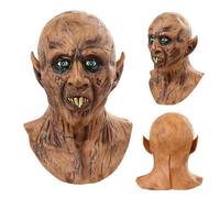Vampire Mask Zombie Head Mask for Adult, Scary Horror Creepy Demon Monster Mask for Halloween Costume Cosplay Party (Nude Skin)