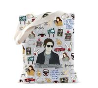 Vampire Merch Twilight Gift Horror Movie Inspired Edward Cullen Tote Bag for Movie Fans Robert Fans (Very Presence Tote)