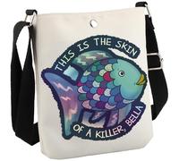 Vampire Movie Meme Gift This is The Skin of a Killer Bella Rainbow Fish Crossbody Bag for Fans (Skin of a Killer CB EU)