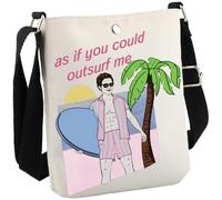 Vampire Movie Meme Team Edward Gift Surfing Lover Gift As If You Could Outsurf Me Crossbody Bag for Fans, Outsurf Me Cb