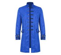 Vampire Outfit Mens Steampunk Jacket Joker Costume Adult The Joker Costume Adult Halloween Costumes Pirate Costume Mens Renaissance Costume Prince Costume Adult Men Trench Coa(Blue,XL)